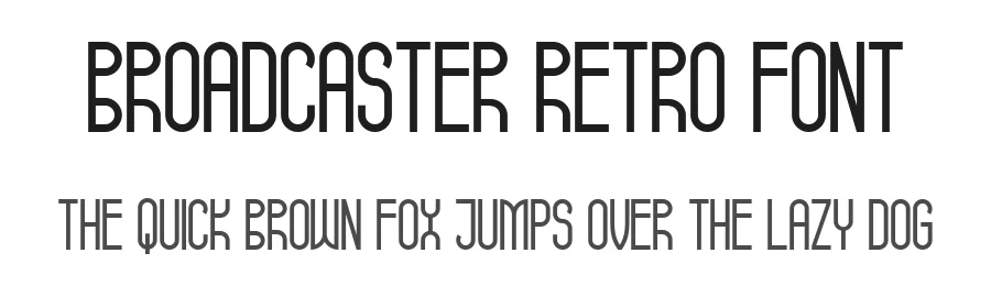 Broadcaster Retro Font by Vladimir Nikolic — Display Font