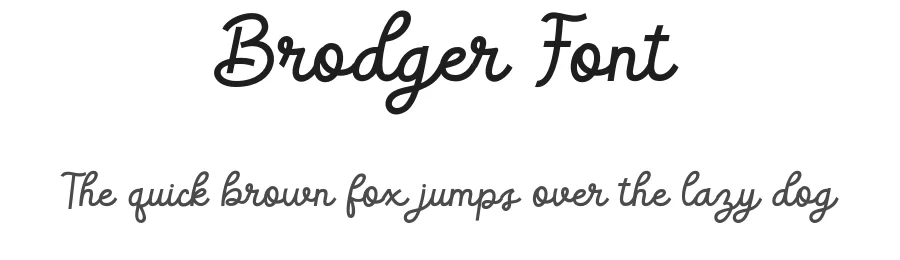 Brodger Font by imiftype — Script Handwritten Font