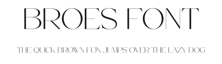 Broes Font by Aqeel_Art — Display Font