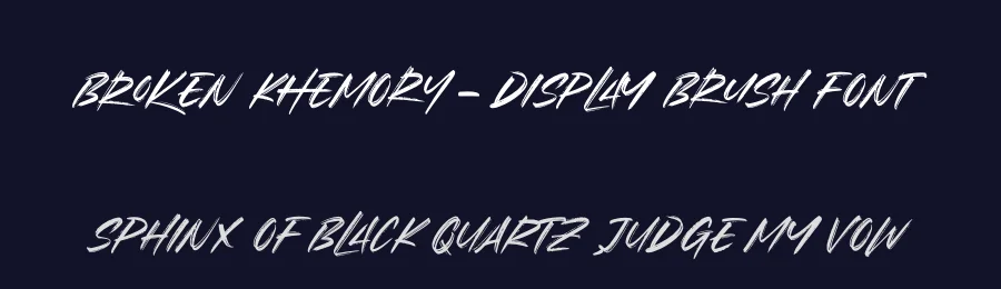 Broken Khemory – Display Brush Font by letterenastudios — Script Handwritten Font — thumbnail 2