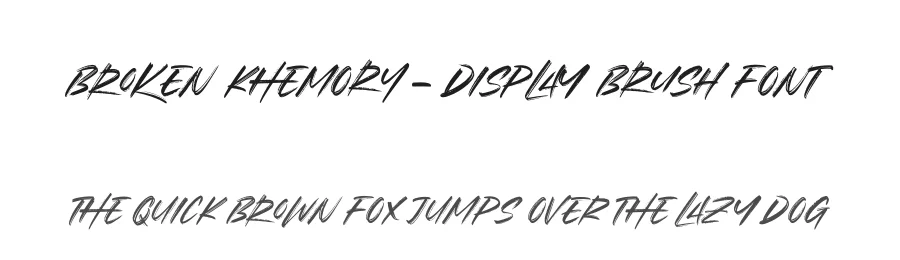 Broken Khemory – Display Brush Font by letterenastudios — Script Handwritten Font