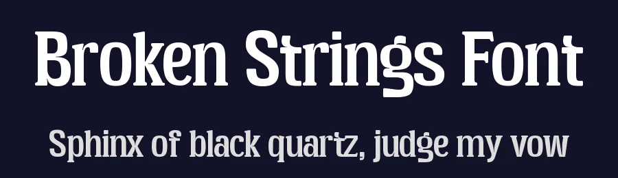 Broken Strings Font by Heinzel Std. — Serif Font — thumbnail 2