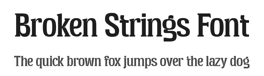 Broken Strings Font by Heinzel Std. — Serif Font