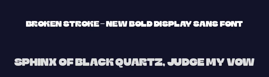 Broken Stroke – New Bold Display Sans Font by timelesstype.co — Display Font — thumbnail 2