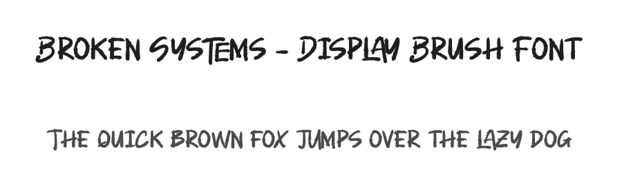 Broken Systems – Display Brush Font by letterenastudios — Script Handwritten Font