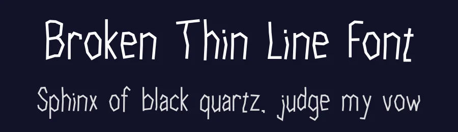 Broken Thin Line Font by imamfathoni0 — Display Font — thumbnail 2