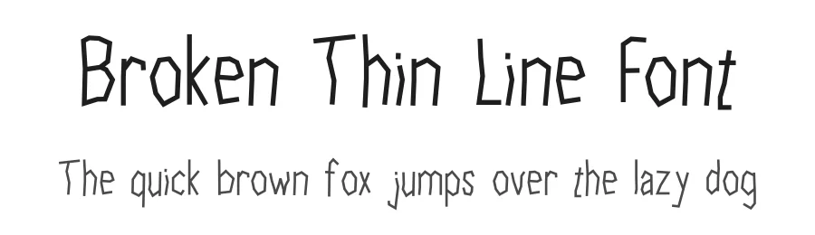 Broken Thin Line Font by imamfathoni0 — Display Font