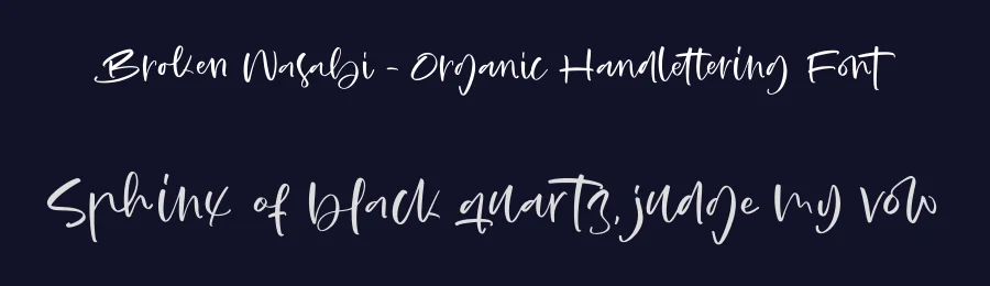 Broken Wasabi – Organic Handlettering Font by stylishtype.co — Script Handwritten Font — thumbnail 2