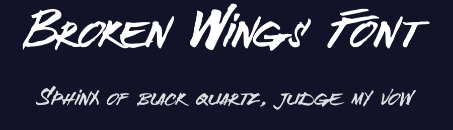 Broken Wings Font by Bdstrd Std — Script Handwritten Font — thumbnail 2