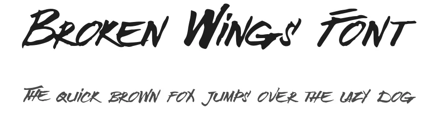 Broken Wings Font by Bdstrd Std — Script Handwritten Font