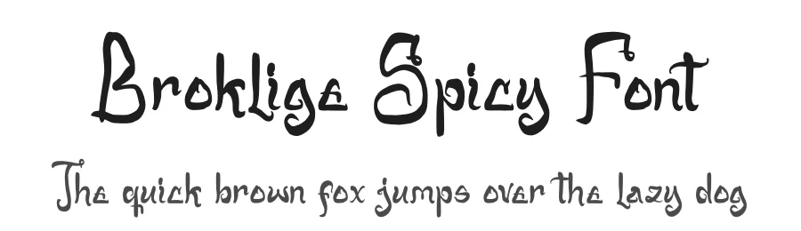 Broklige Spicy Font by glorytype — Display Font