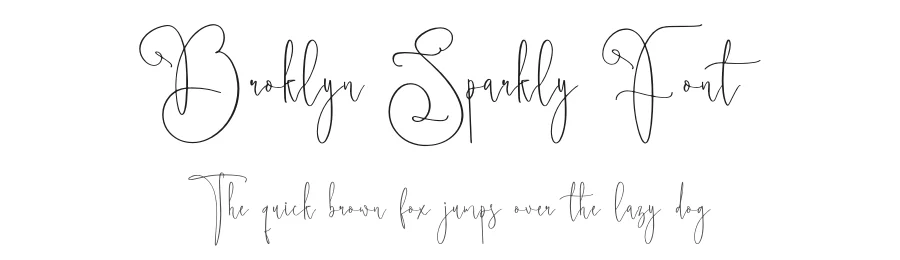 Broklyn Sparkly Font by glorytype — Script Handwritten Font