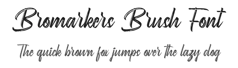 Bromarkers Brush Font by CalligraphyFonts.net — Script Handwritten Font