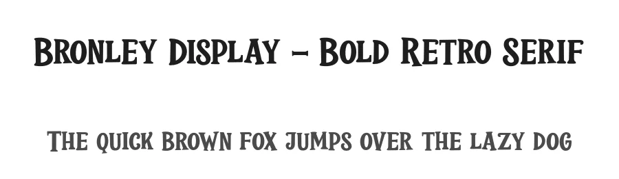 Bronley Display – Bold Retro Serif by ahweproject — Display Font