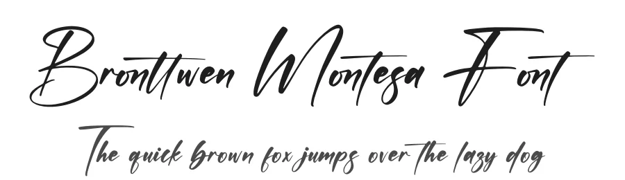 Bronttwen Montesa Font by letternity — Script Handwritten Font
