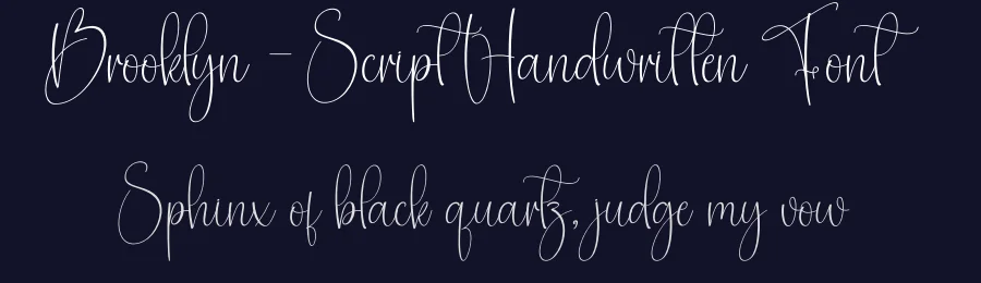 Brooklyn – Script Handwritten Font by creativeletter — Script Handwritten Font — thumbnail 2
