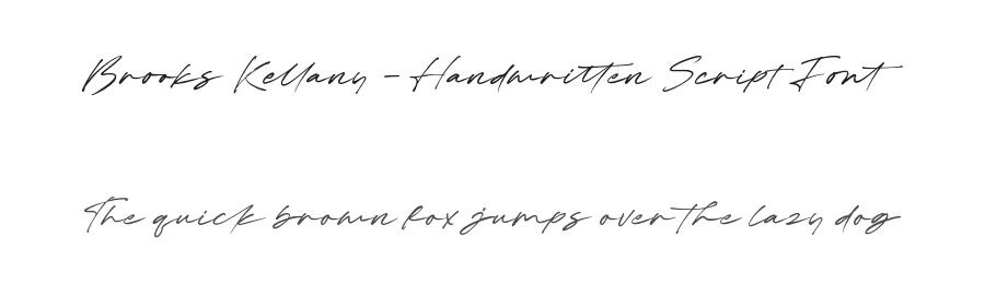 Brooks Kellany – Handwritten Script Font by letterenastudios — Serif Font
