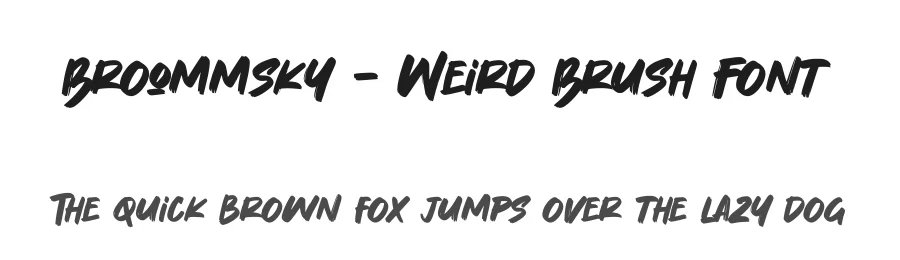 Broommsky – Weird Brush Font by Almarkha Type — Script Handwritten Font