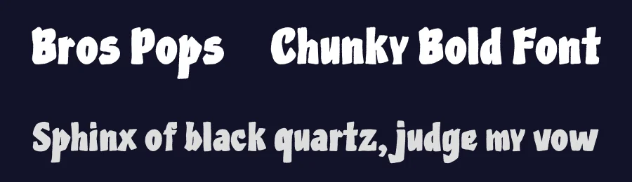 Bros Pops – Chunky Bold Font by Blankids Studio — Display Font — thumbnail 2