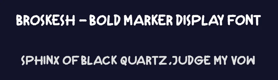 Broskesh – Bold Marker Display Font by stylishtype.co — Script Handwritten Font — thumbnail 2