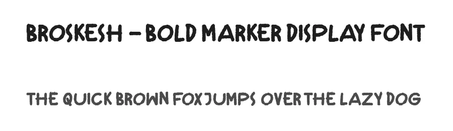 Broskesh – Bold Marker Display Font by stylishtype.co — Script Handwritten Font