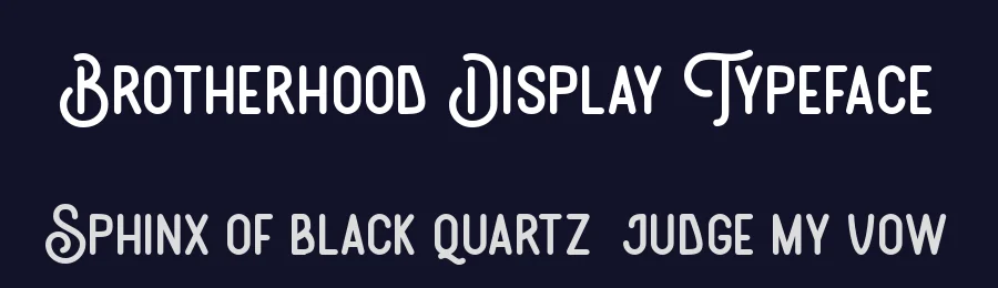 Brotherhood Display Typeface by Dharmas Studio — Display Font — thumbnail 2