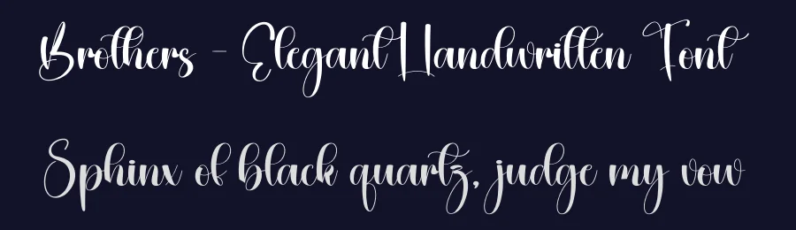 Brothers – Elegant Handwritten Font by creativeletter — Script Handwritten Font — thumbnail 2