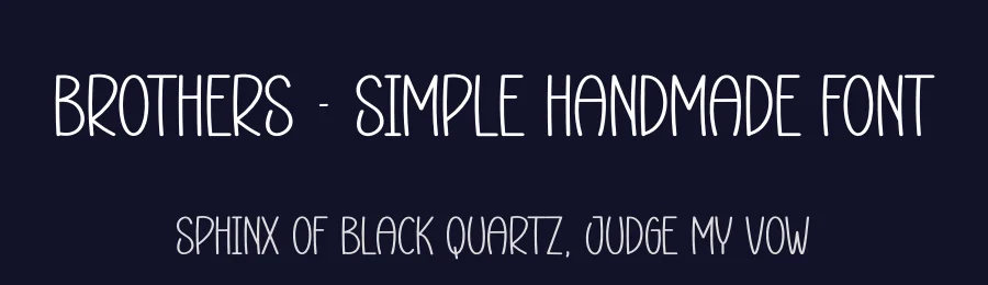 Brothers – Simple Handmade Font by andikastudio — Display Font — thumbnail 2