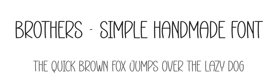 Brothers – Simple Handmade Font by andikastudio — Display Font