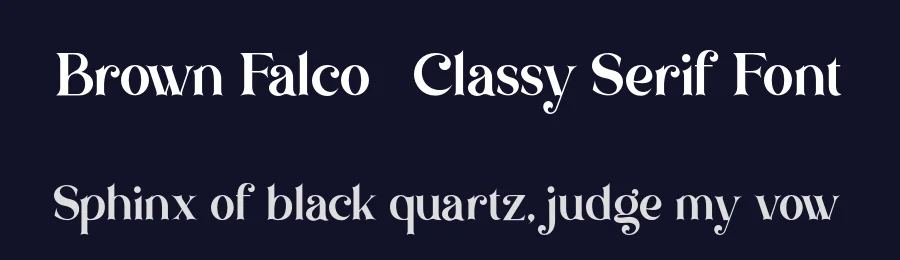 Brown Falco – Classy Serif Font by roomspace.cl — Decorative Font — thumbnail 2