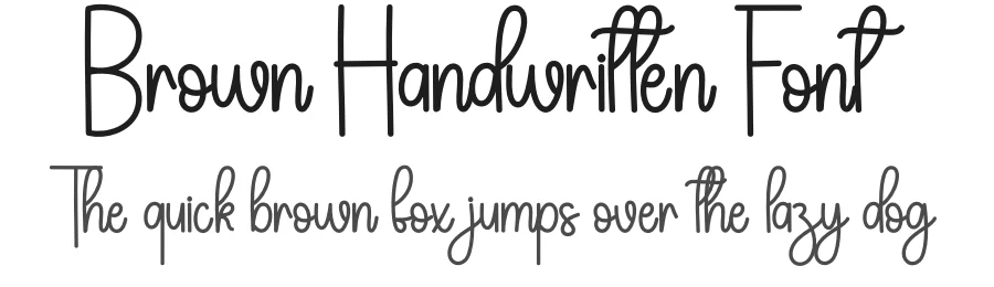 Brown Handwritten Font by andikastudio — Script Handwritten Font