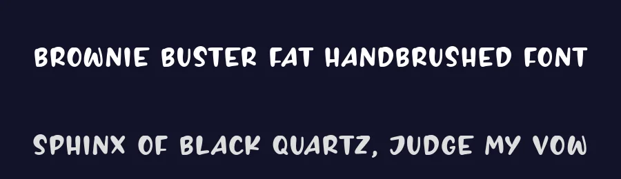 BROWNIE BUSTER Fat Handbrushed Font by balpirick — Script Handwritten Font — thumbnail 2