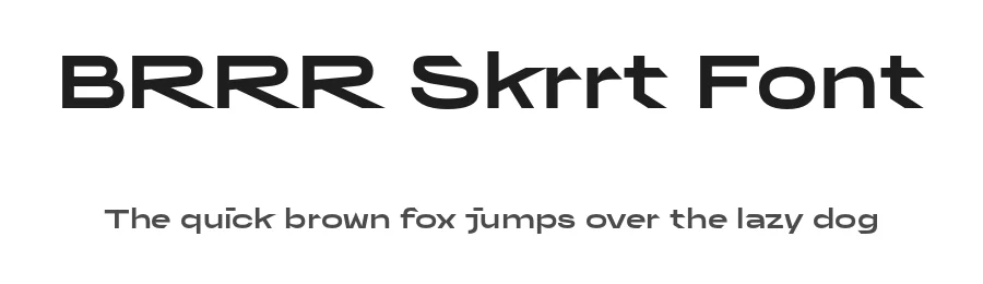 BRRR Skrrt Font by Emmanuel Rey โ Display Font