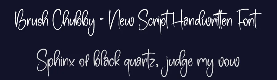 Brush Chubby – New Script Handwritten Font by creativeletter — Script Handwritten Font — thumbnail 2