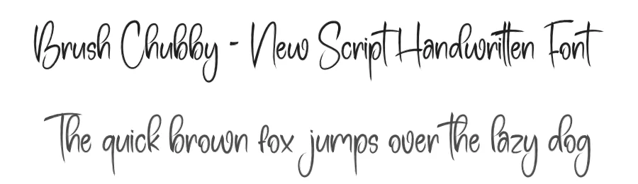Brush Chubby – New Script Handwritten Font by creativeletter — Script Handwritten Font