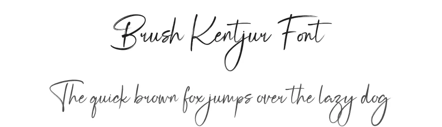 Brush Kentjur Font by muzletter β Script Handwritten Font