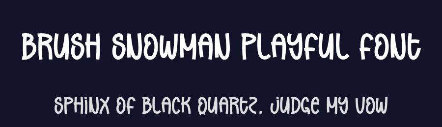 Brush Snowman Playful Font by creativeletter — Display Font — thumbnail 2