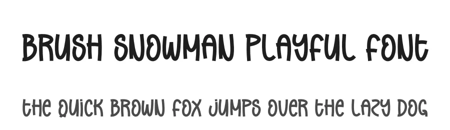 Brush Snowman Playful Font by creativeletter — Display Font
