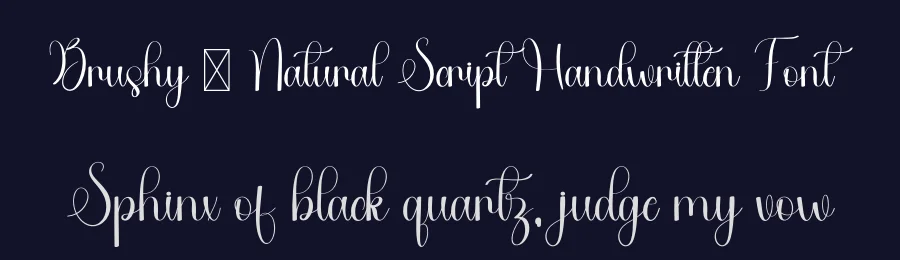 Brushy – Natural Script Handwritten Font by freshtypeink — Script Handwritten Font — thumbnail 2