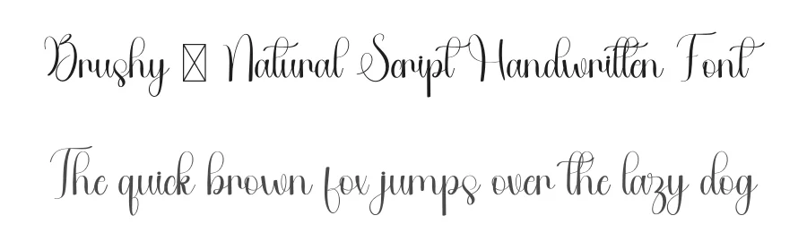 Brushy – Natural Script Handwritten Font by freshtypeink — Script Handwritten Font