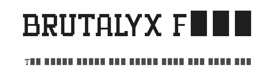 BRUTALYX Font by KazeType — Display Font