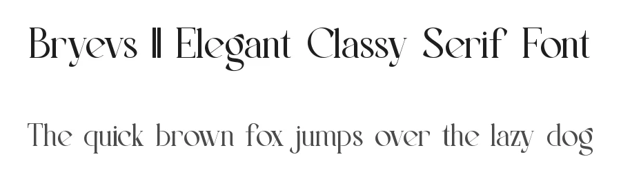 Bryevs || Elegant Classy Serif Font by ErmediaStudio — Display Font