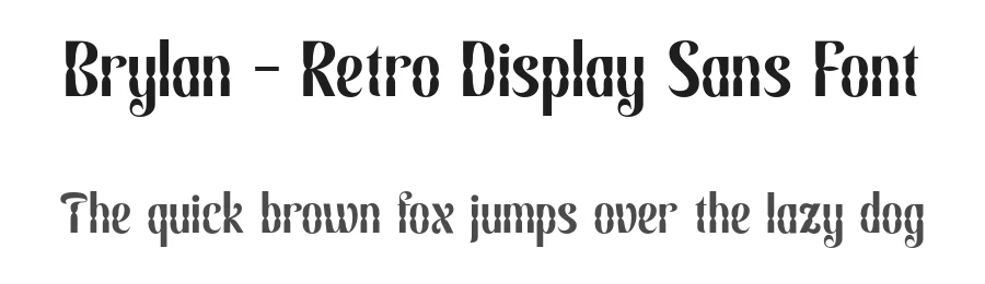 Brylan – Retro Display Sans Font by roomspace.cl — Display Font