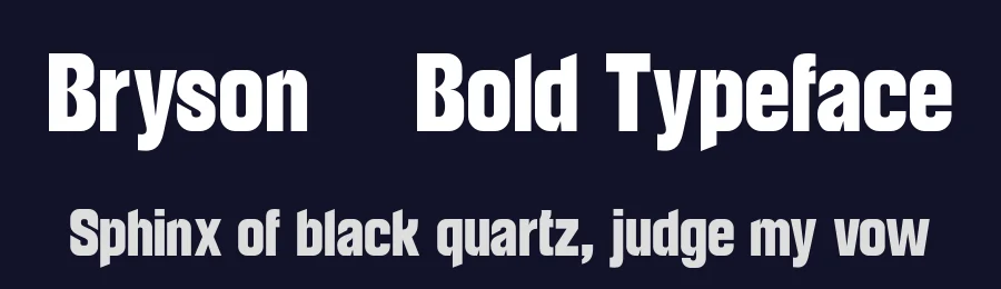 Bryson – Bold Typeface by valentinovergan — Display Font — thumbnail 2