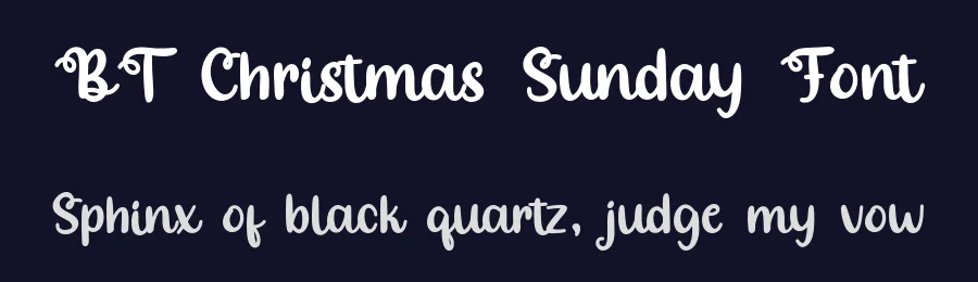 BT Christmas Sunday Font by bearydsgn — Decorative Font — thumbnail 2