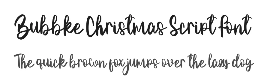 Bubbke Christmas Script Font by freshtypeink — Script Handwritten Font
