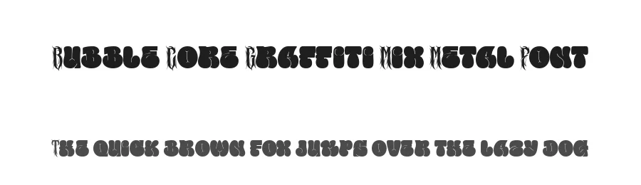 Bubble Core Graffiti Mix Metal Font by alit design — Display Font