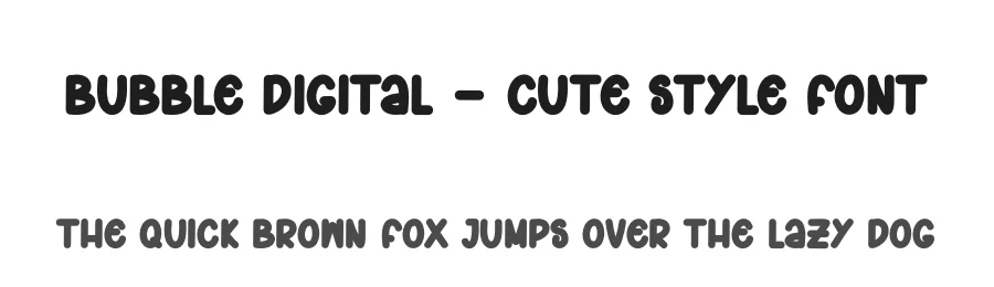 Bubble Digital – Cute Style Font by andikastudio — Display Font