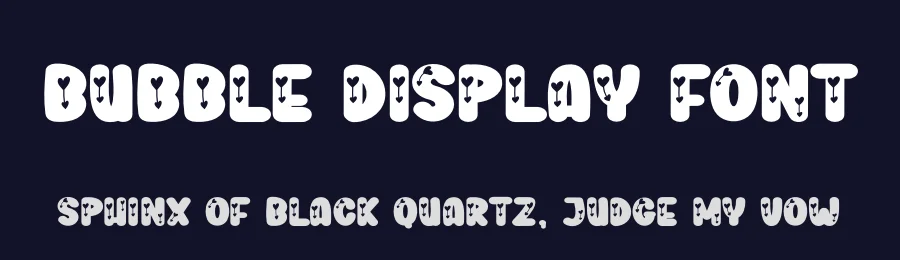 Bubble Display Font by creativeletter — Display Font — thumbnail 2