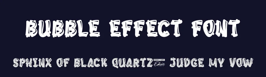 Bubble Effect Font by edricstudio — Decorative Font — thumbnail 2